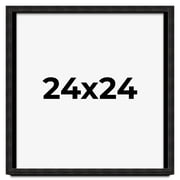 24x24 Shadow Box Black Rustic Barnwood Display Frame | 1.125 Inch Deep | 0.875 Inch Moulding Width