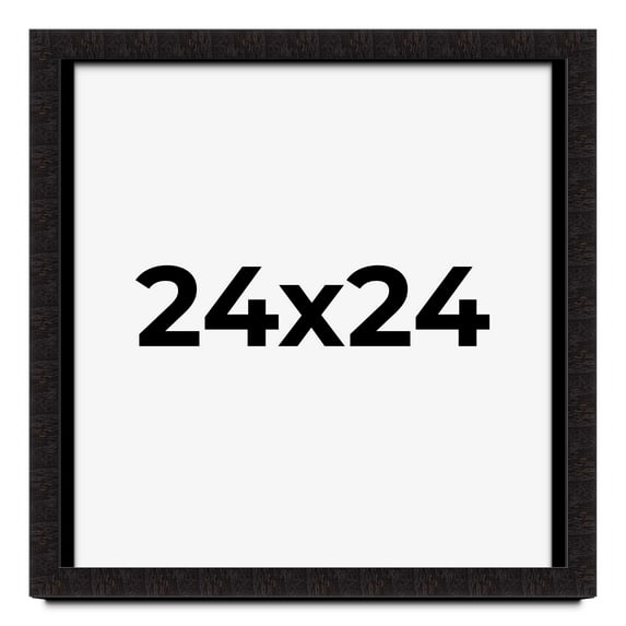 24x24 Shadow Box Black Solid Wood Display Picture Frame | 1 Inch Rabbet Depth | | 1.375 Inch