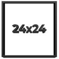 thumbnail image 1 of 24x24 Shadow Box Frame Black | 2 Inches Deep Real Wood Contemporary Shadowbox Display Frame | UV, 1 of 4