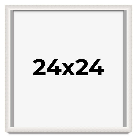 24x24 Shadow Box Silver Brushed Striped Display Frame | 1.625 Inches Deep | 1 Inch Moulding Width |