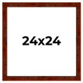 thumbnail image 1 of 24x24 Walnut Brown Veneer Real Wood Picture Frame Width 1.75 inches | Interior Frame Depth 0.5, 1 of 8