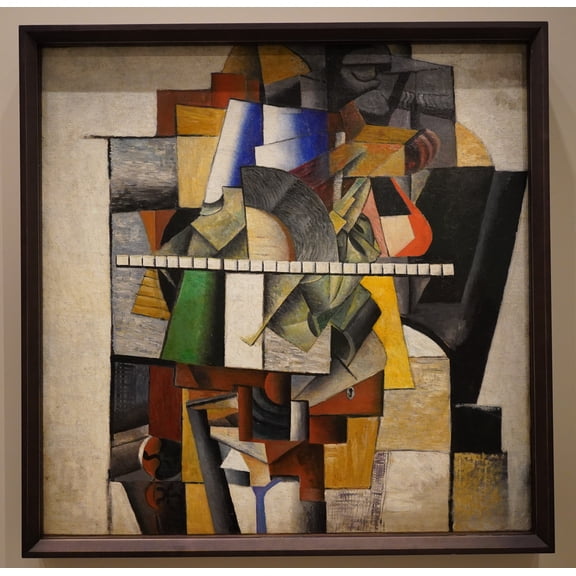 24x24in Portrait de Michail Matiouchine. Kazimir Malevitch Tretiakov Gallery 【Photo Paper】