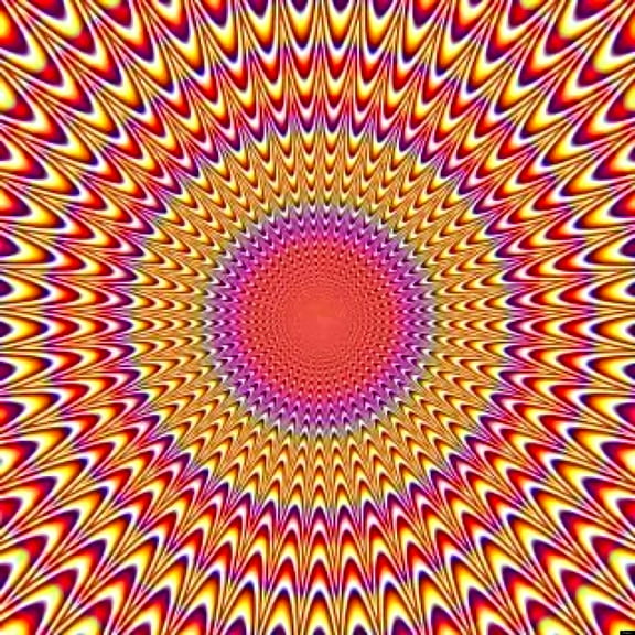 24x24in Rolled Canvas Trippy Hippie Photographic Print Poster Optical Illusion. Psychedelic Maze. Art Print