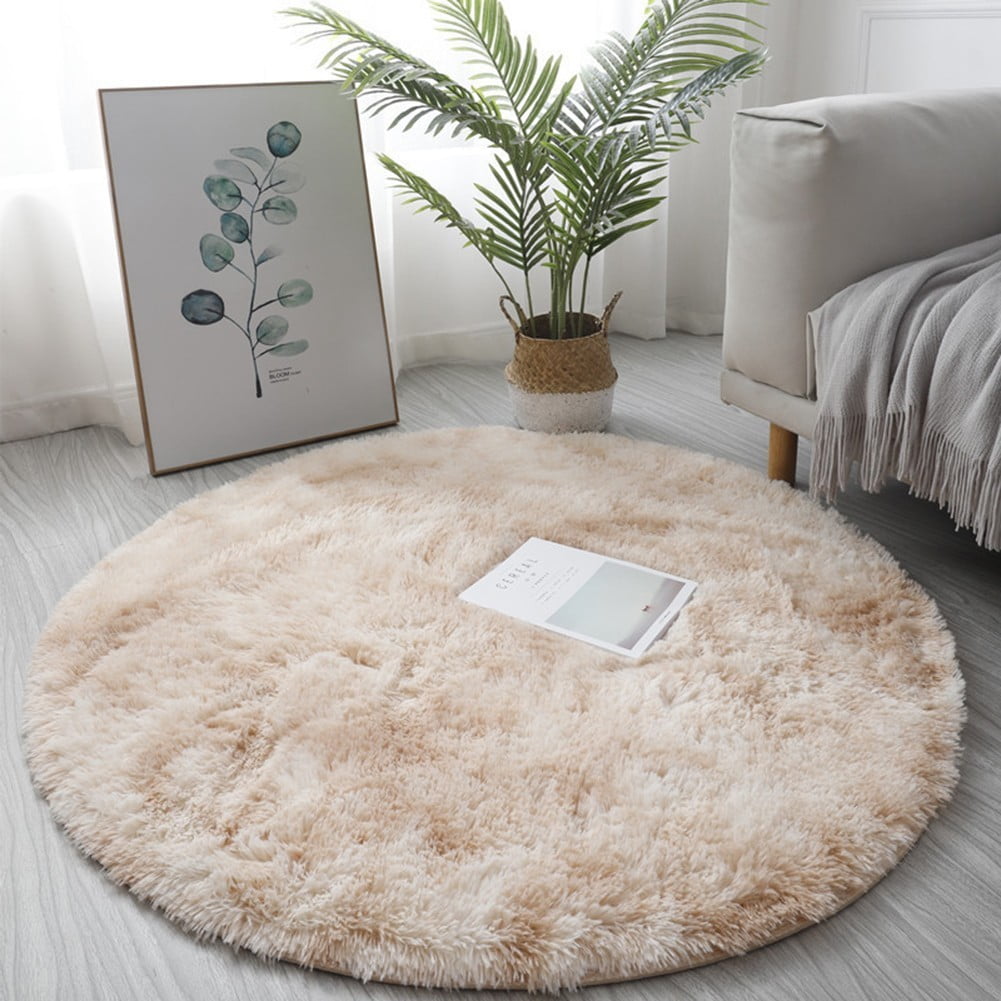 24x24inch Soft Round Rug for Bedroom Modern Fluffy Circle Carpet for ...