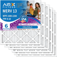 thumbnail image 1 of 24x24x1 Air Filter MERV 13 Comparable to MPR 1500 - 2200 & FPR 9 Electrostatic Pleated Air Conditioner Filter 6 Pack HVAC AC Premium USA Made 24x24x1 Furnace Filters by AIRX FILTERS WICKED CLEAN AIR., 1 of 3