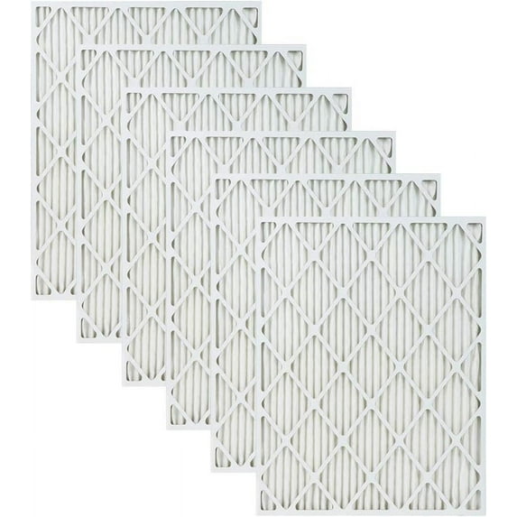 24x24x1 Air Filter MERV 11 for HVAC/Furnace/AC Filters (Actual Size 23.75 x 23.75) -6 Pack