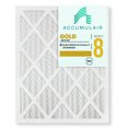 thumbnail image 1 of 24x24x2 (23.75 x 23.75 x 1.75) Accumulair Gold 2-Inch Filter (MERV 8) (6 Pack), 1 of 4