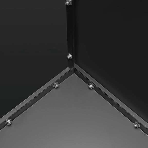 24x24x24 Inch Large Square Planter Box, Heavy-Duty Steel Garden Planter for Indoor/Outdoor Plants, Black Cube Flower Pot$$Garden & Patio