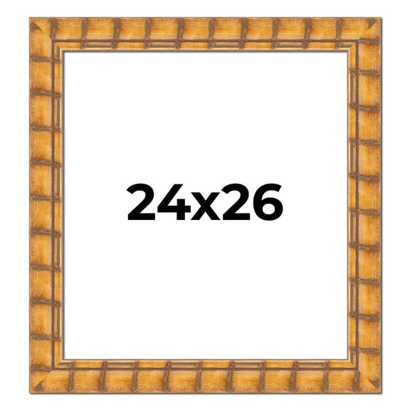 24x26 Frame Beige Real Wood Picture Frame Width 3 inches | Interior Frame Depth 0.5 inches |