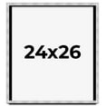 thumbnail image 1 of 24x26 Frame Brushed Silver Solid Wood Picture Frame | 0.75 Inch Moulding Width | Rabbet Depth 0.75, 1 of 5