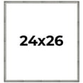 thumbnail image 1 of 24x26 Frame Silver Grey Distressed Solid Wood Picture Frame | 0.75 Inch Moulding Width | Interior, 1 of 8