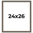thumbnail image 1 of 24x26 Frame Silver Real Wood Picture Frame Width 1.25 Inches | Interior Frame Depth 0.5 Inches |, 1 of 8