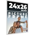 thumbnail image 1 of 24x26 White Wood Picture Frame - UV Acrylic, Foam Board Backing, Hanging Hardware, 1 of 8