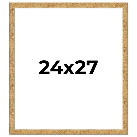 24x27 Frame Beige Real Wood Picture Frame Width 1.25 inches | Interior Frame Depth 0.5 inches |