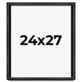 thumbnail image 1 of 24x27 Frame Black Charcoal Grey Wood Textured Picture Frame | 0.75 Inch Moulding Width | Gunmetal, 1 of 8