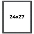 thumbnail image 1 of 24x27 Frame Black Real Wood Picture Frame Width 1.25 inches | Interior Frame Depth 0.5 inches |, 1 of 8