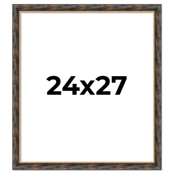 24x27 Frame Gold Real Wood Picture Frame Width 1.5 inches | Interior Frame Depth 0.5 inches |