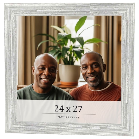 24x27 Frame White Real Wood Picture Frame Width 1.5 inches | Interior Frame Depth 0.5 inches | Barn