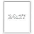 thumbnail image 1 of 24x27 Shadow Box Frame White | 1 Inches Deep Real Wood Contemporary Shadowbox Display Frame | UV, 1 of 6