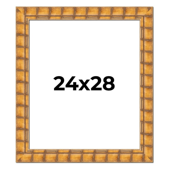 24x28 Frame Beige Real Wood Picture Frame Width 3 inches | Interior Frame Depth 0.5 inches |
