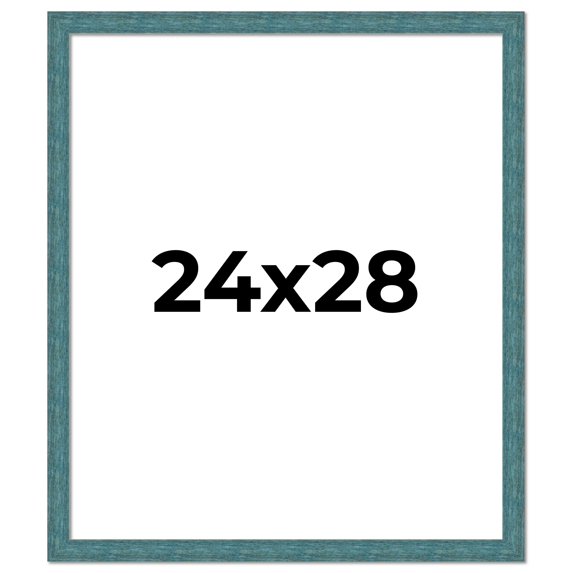 24x28 Frame Blue Rustic Barnwood Solid Wood Picture Frame Width 1.25 Inches | Interior Depth 0.5