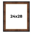 thumbnail image 1 of 24x28 Frame Brown Walnut Gold Ornate Trim Solid Wood Plein Air Picture Frame | 3 Inch Moulding, 1 of 8