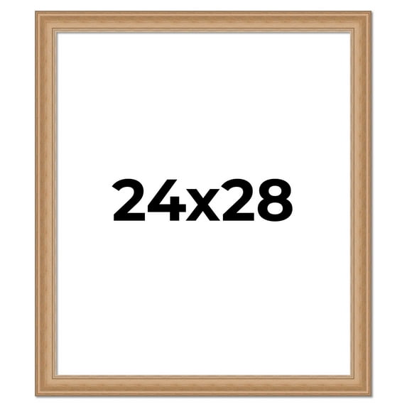 24x28 Frame Charleston Honey Brown Solid Wood Picture Frame Width 1.75 Inches | Interior Depth 0.5