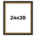thumbnail image 1 of 24x28 Frame Gold Real Wood Picture Frame Width 2.25 Inches | Interior Frame Depth 0.5 Inches |, 1 of 8