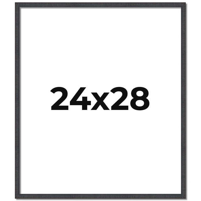 24x28 Rustic Brown Real Wood Picture Frame Width 0.75 inches | Interior Frame Depth 0.5 inches |