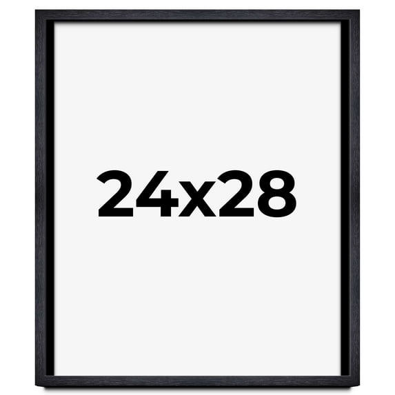 24x28 Shadow Box Frame Black | 1 Inches Deep Real Wood Farmhouse Shadowbox Display Frame | UV