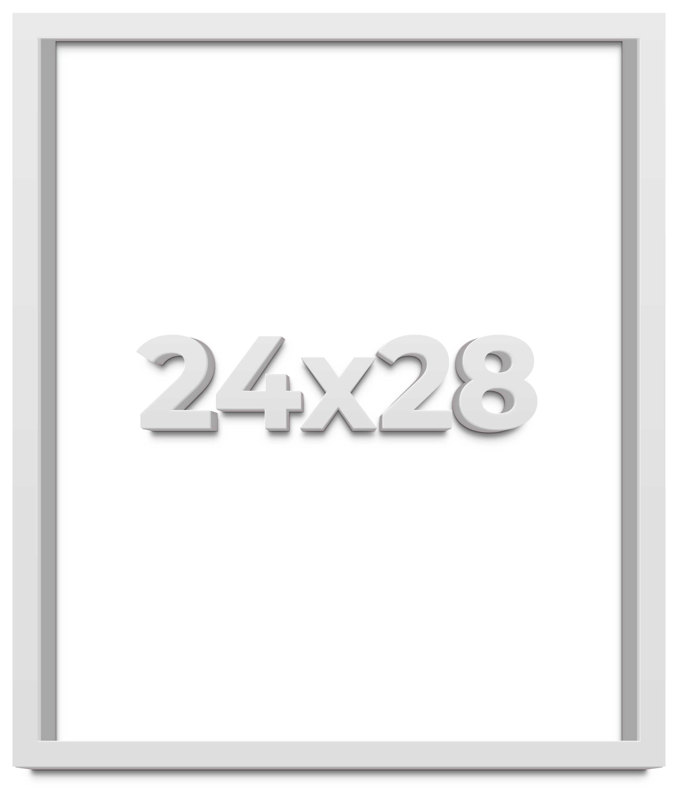 24x28 Shadow Box High Gloss White Display Frame | 1.625 Inches Deep | 1 ...