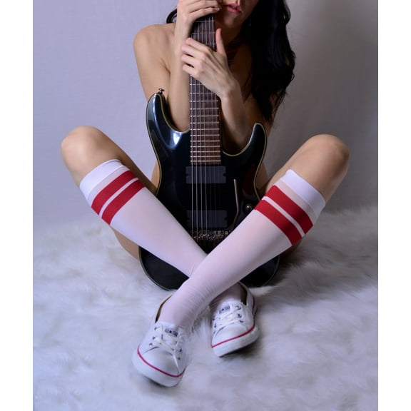 24x28in Coated Paper Guitar Girl Woman Female Instrument Sexy Tempting