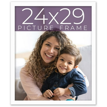24x29 Frame White Real Wood Picture Frame Width 0.75 inches | Interior Frame Depth 0.5 inches |
