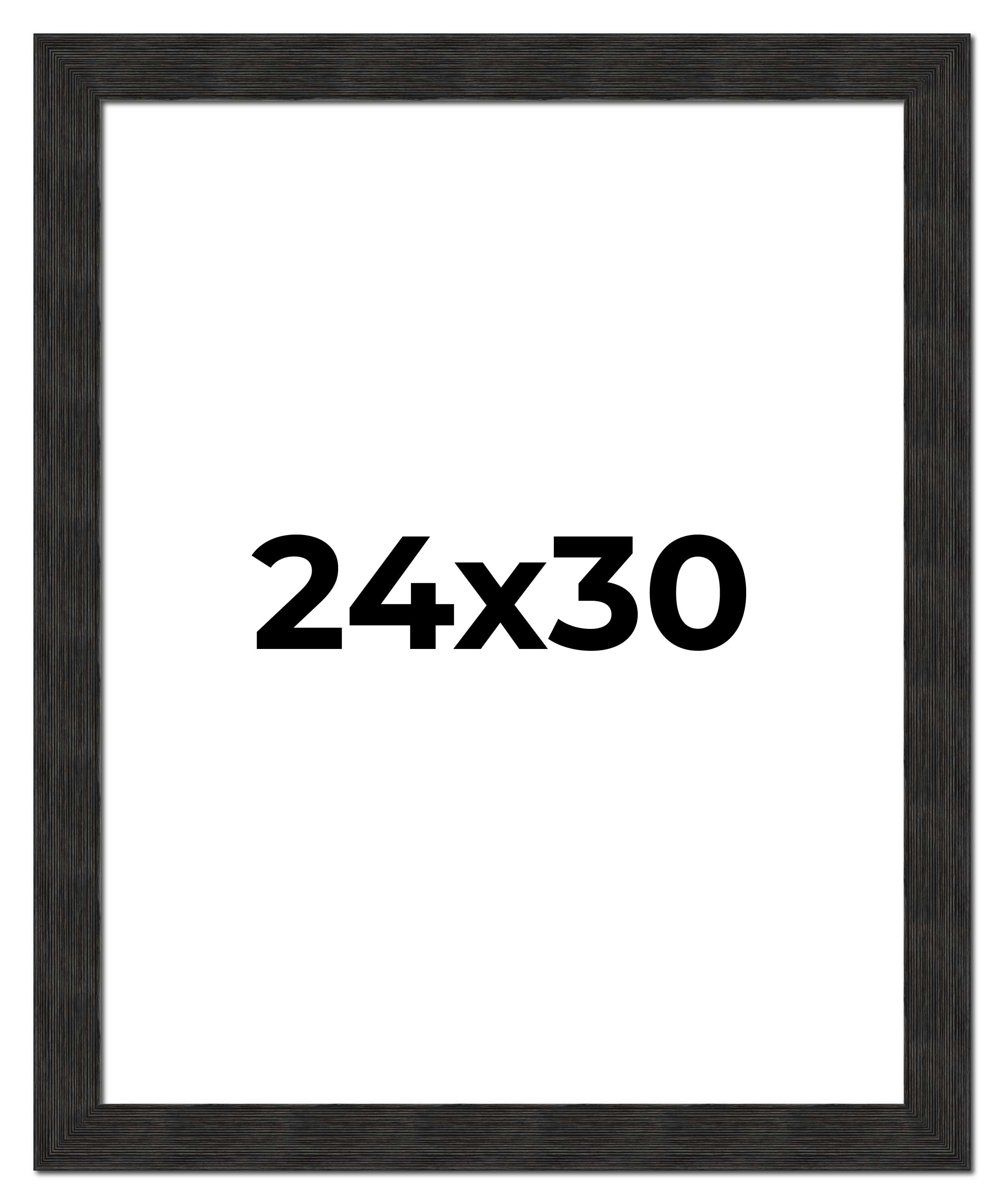 Poster Frame Backing 24x30 Contemporary Black Picture Frame - UV Acrylic, Foam Board Backing ...