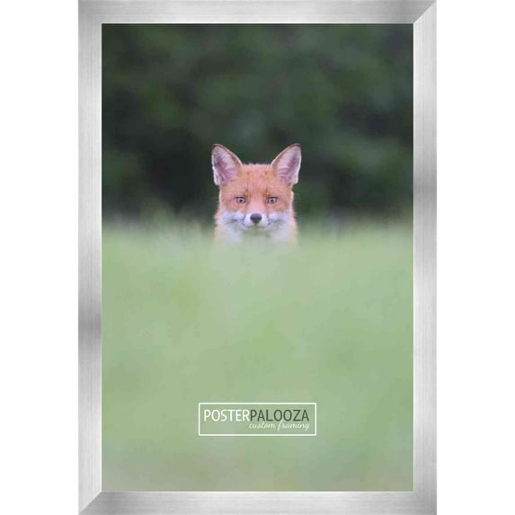 24x30 Silver Wood Picture Frame - UV Acrylic, Foam Board Backing, Hanging Hardware