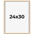 thumbnail image 1 of 24x30 Frame Beige Real Wood Picture Frame Width 0.75 inches | Interior Frame Depth 0.5 inches |, 1 of 8
