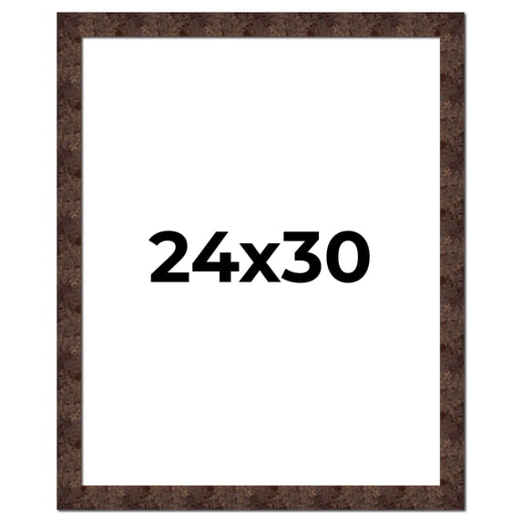 24x30 Frame Brown Burl Real Wood Picture Frame Width 1.625 Inches | Interior Frame Depth 0.5 Inches