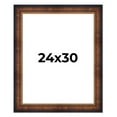 thumbnail image 1 of 24x30 Frame Brown Walnut Gold Ornate Trim Solid Wood Plein Air Picture Frame | 3 Inch Moulding, 1 of 8