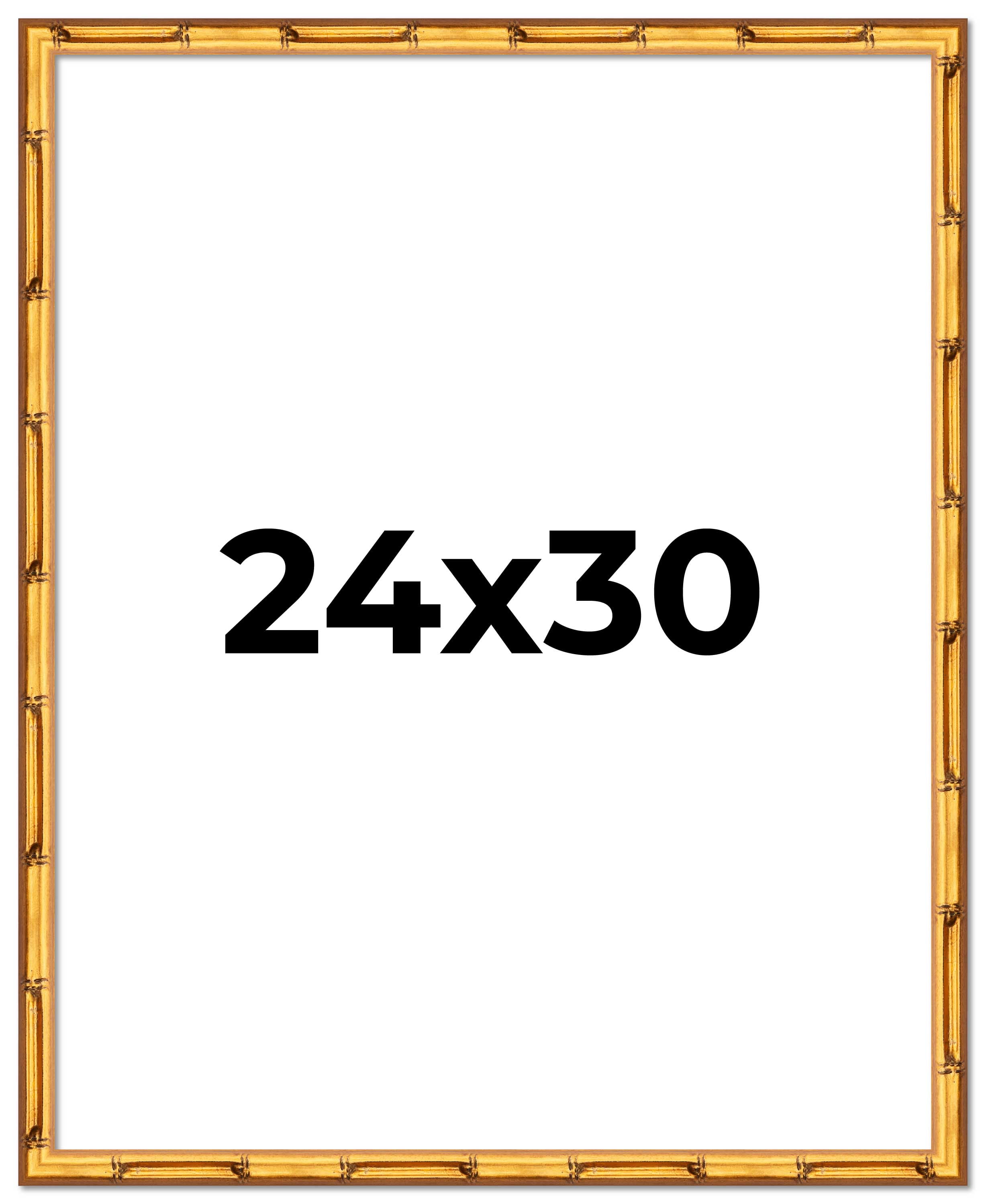 24x30 Frame Gold Bamboo Picture Frame - Complete Modern Photo Frame ...