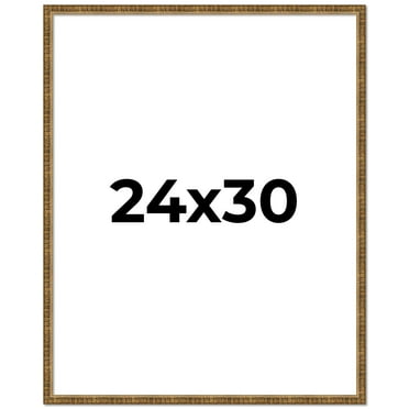 24x30 Frame Gold Kingsley Distressed Solid Wood Picture Frame Width 0.75 Inches | Interior Frame