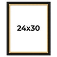 thumbnail image 1 of 24x30 Frame Gold Real Wood Picture Frame Width 2.25 Inches | Interior Frame Depth 0.5 Inches |, 1 of 8