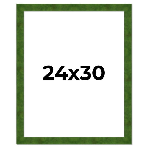 24x30 Frame Green Burl Solid Wood Picture Frame | 1.75 Inches Moulding Width | Interior Frame Depth