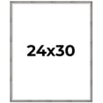 thumbnail image 1 of 24x30 Frame Silver Grey Distressed Solid Wood Picture Frame | 0.75 Inch Moulding Width | Interior, 1 of 8