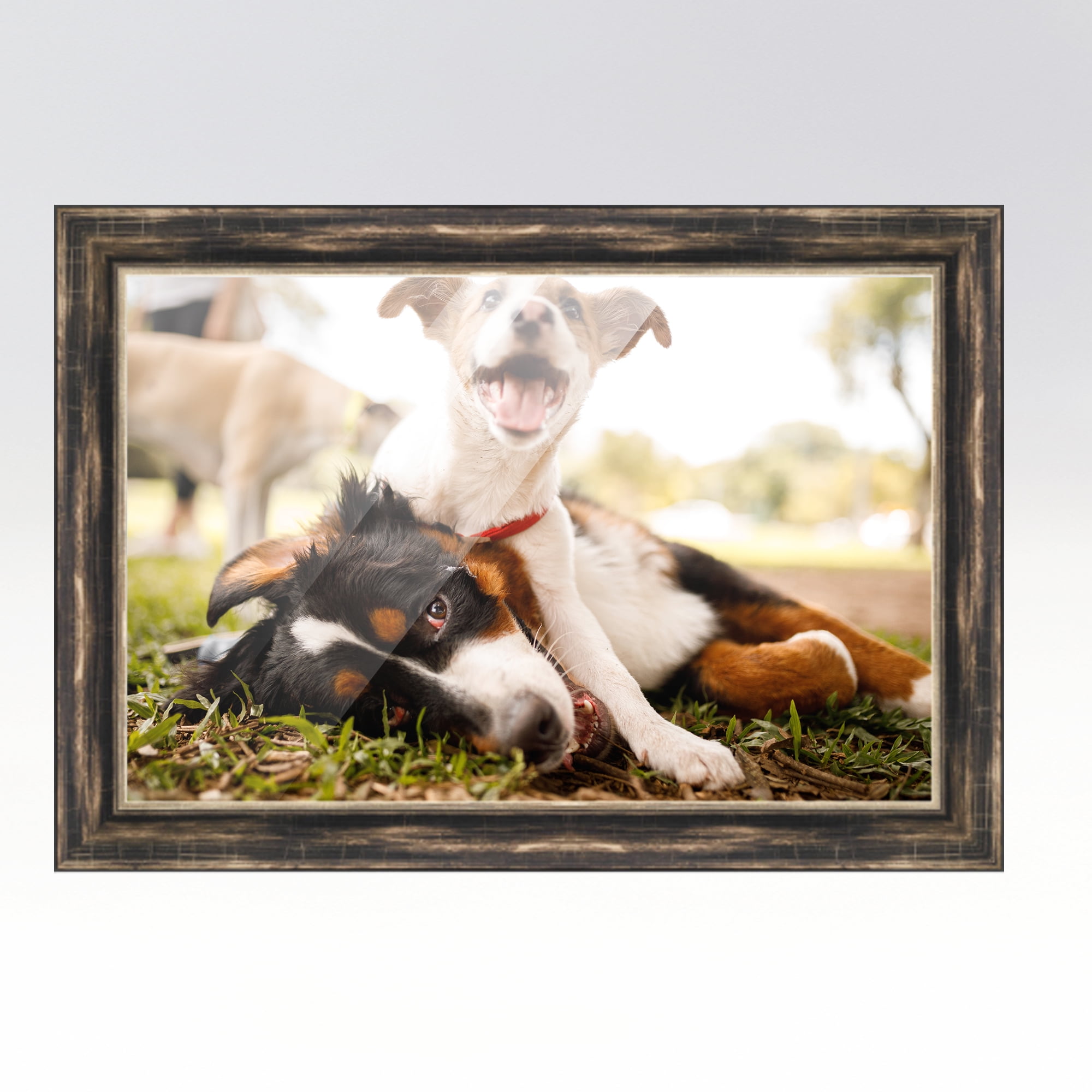 24x30 Frame Silver Real Wood Picture Frame Width 2.5 inches, Interior Frame  Depth 1 inches