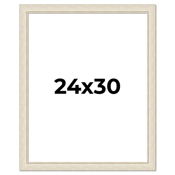 24x30 Frame White Real Wood Picture Frame Width 1.75 inches | Interior Frame Depth 0.5 inches |