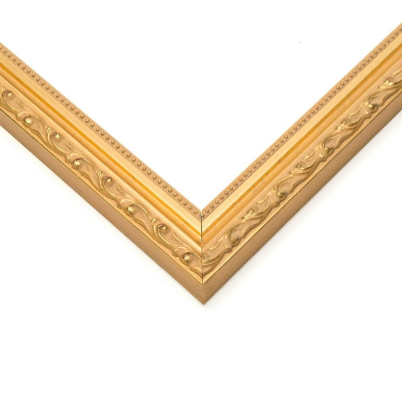 24x30 Gold Wood Picture Frame - UV Acrylic, Foam Board Backing, Hanging Hardware