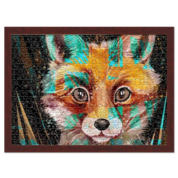 24x30 Jigsaw Puzzle Frame Kit - Kit Includes Puzzle Glue Sheets, Brown Wood Puzzle Frame, UV