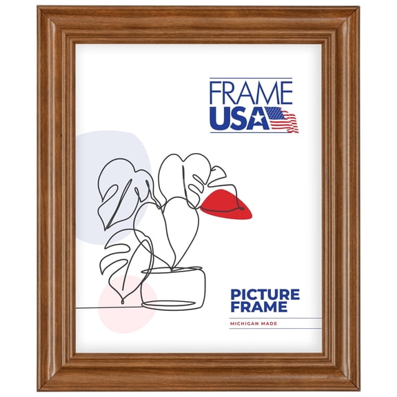 24x30 Picture Frame, Brown Value Added Style 75022308, 1.25 Inch MDF with Plexiglass, Wall Display