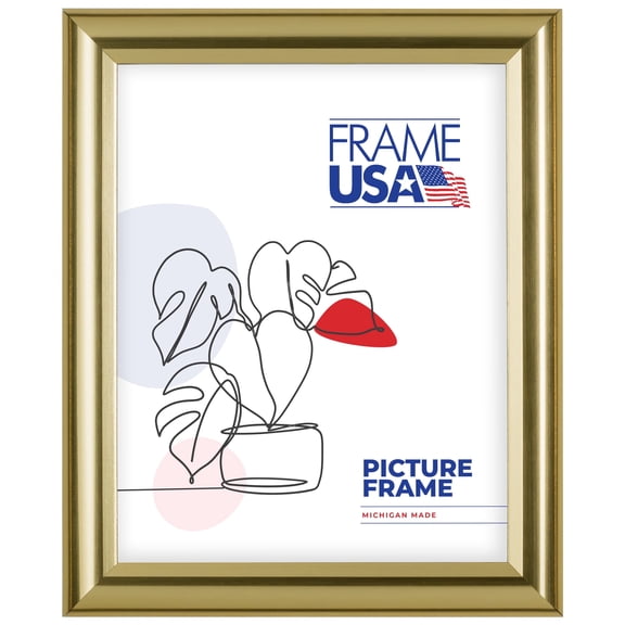24x30 Picture Frame Gold Deluxe Poster Style 110-40, 1 Inch Polystyrene Moulding, Includes Plexiglass and Backing Wall Display Frame for Art, Posters, or Photos Frame USA