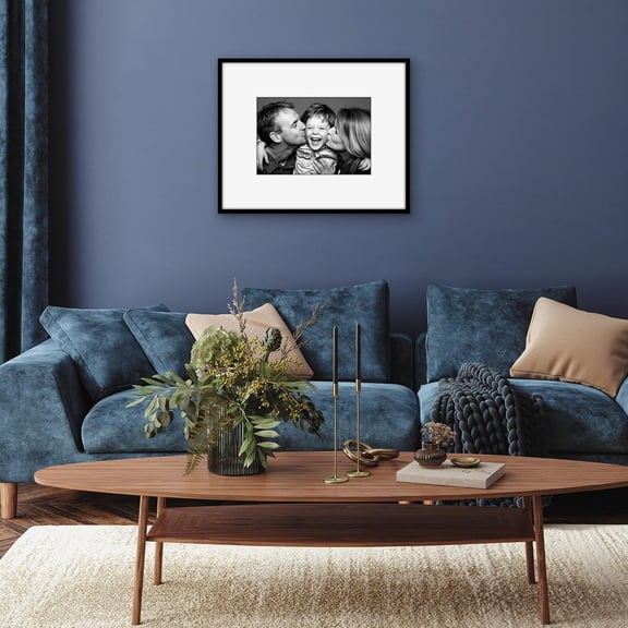 24x30 Picture Frame with Polished Plexiglass - Use as 13x19 Frame with Mat or Display 24x30 Photo Without Mat - Signature Collection - Thin Picture Frames for Wall Display - Black